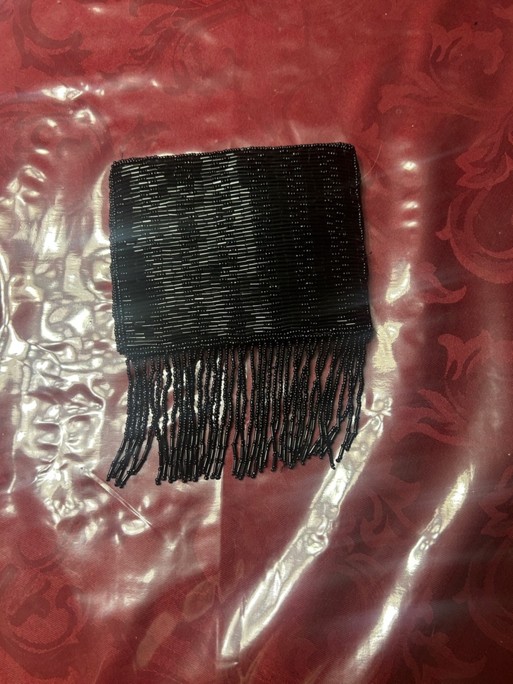 Black Beaded Fringe Wrist Cuff - Women Accessories